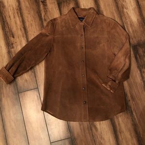 Women’s Charter Club 100% leather button up